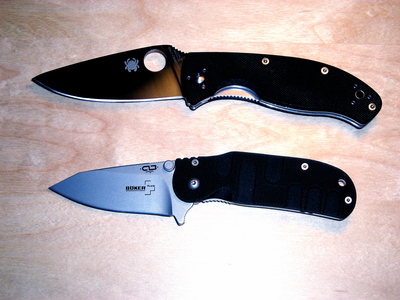 Spyderco Tenacious et Boker Trance